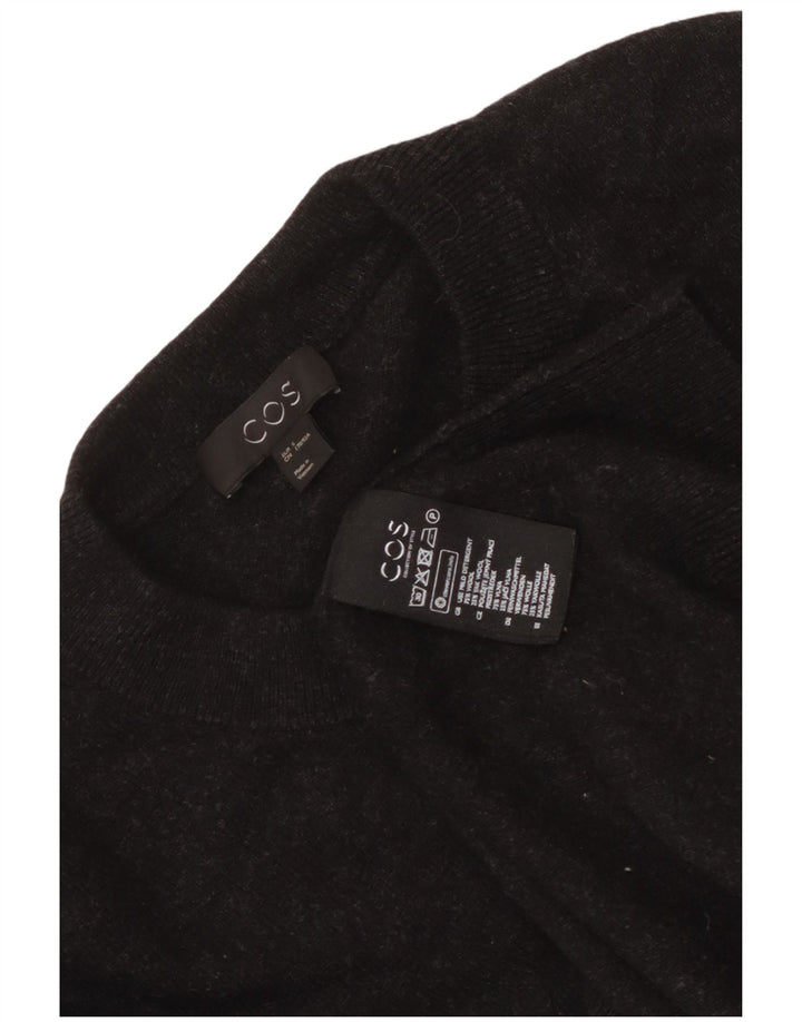 Cos Damen-Pullover mit Rundhalsausschnitt, Gr. 10, Größe S, schwarze Wolle