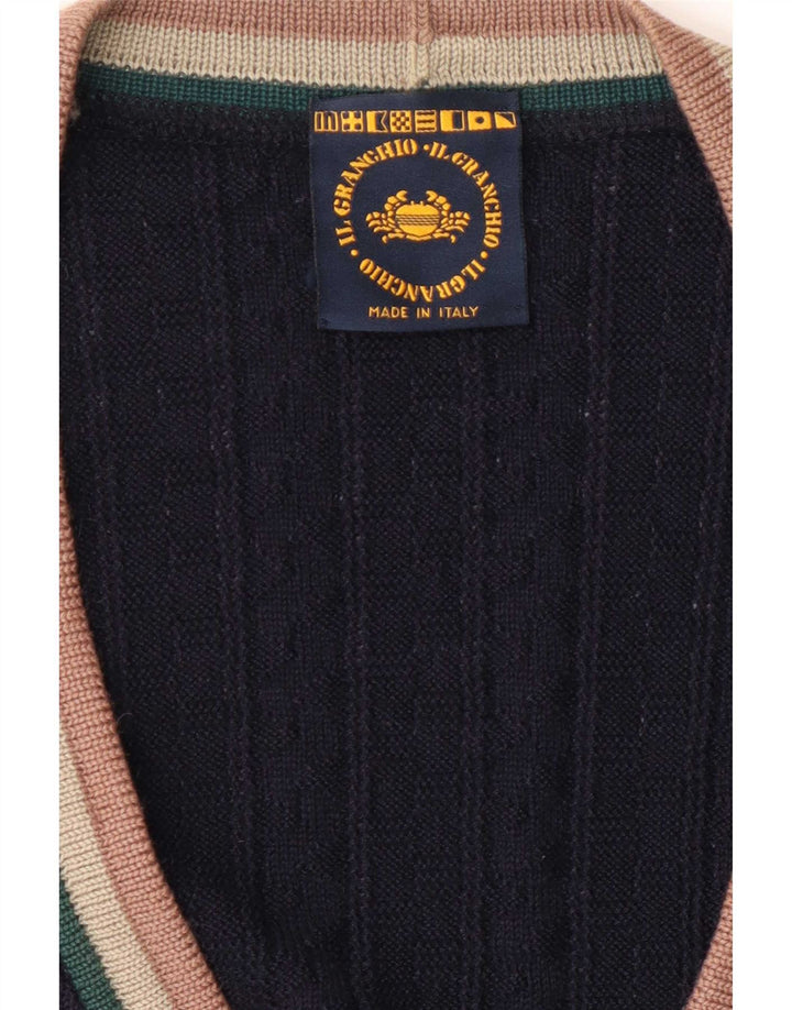 Il Granchio Herren-Strickjacke, groß, Marineblau