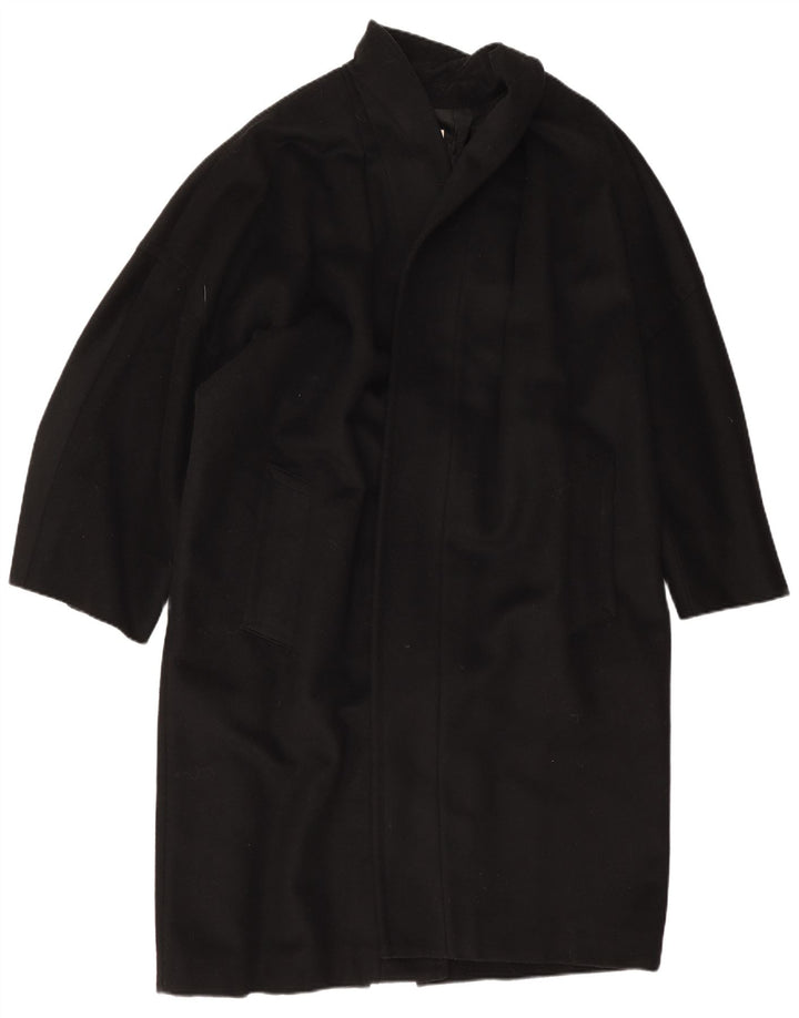 Ferre Damen Übergroßer offener Mantel UK 14 Large Schwarz