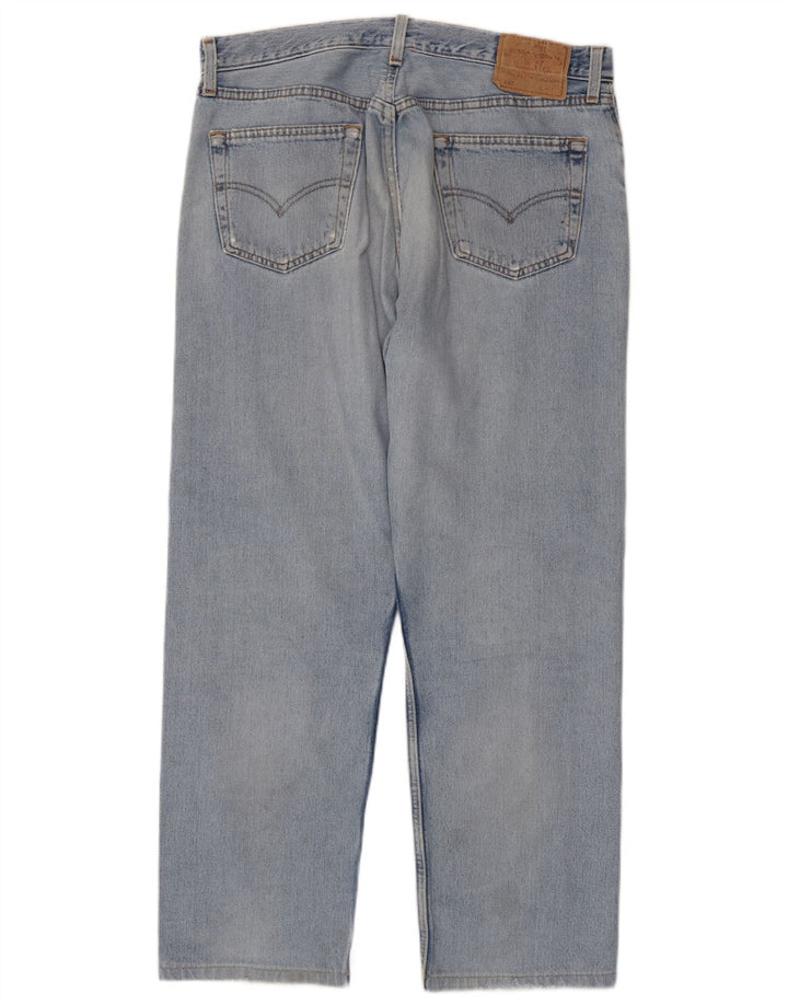 Levi's Herren 501 Distressed Straight Jeans W36 L28 Blaue Baumwolle