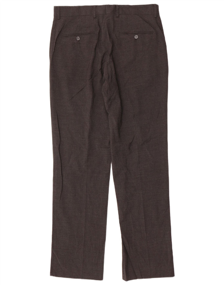 Gerade Anzughose für Herren von Zara, EU 42, Größe L, W32, L33, Grau, Polyester
