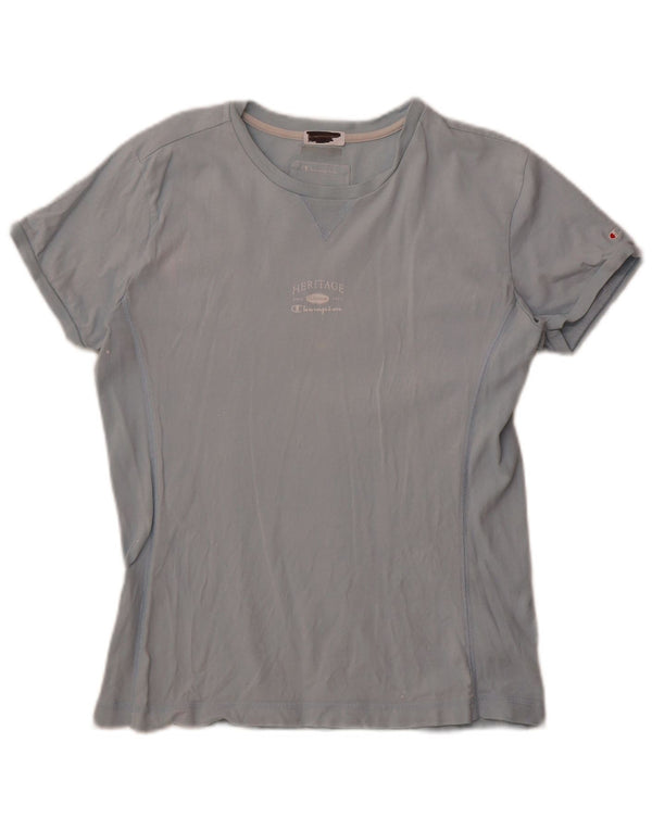 Champion Damen Crop T-Shirt Top UK 18 XL Blau