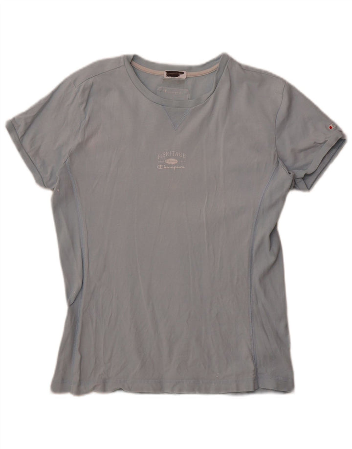 Champion Damen Crop T-Shirt Top UK 18 XL Blau