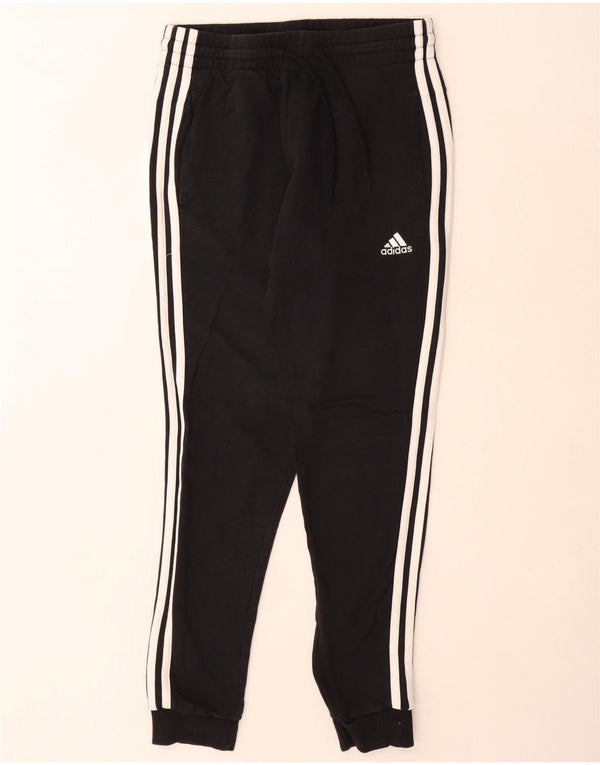 Adidas Damen Trainingshose Jogger UK 8/10 Small Schwarz Baumwolle