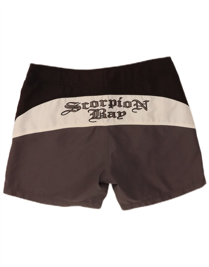 Scorpion Bay Herren-Badeshorts mit Grafik, groß, graues Farbblock-Polyester