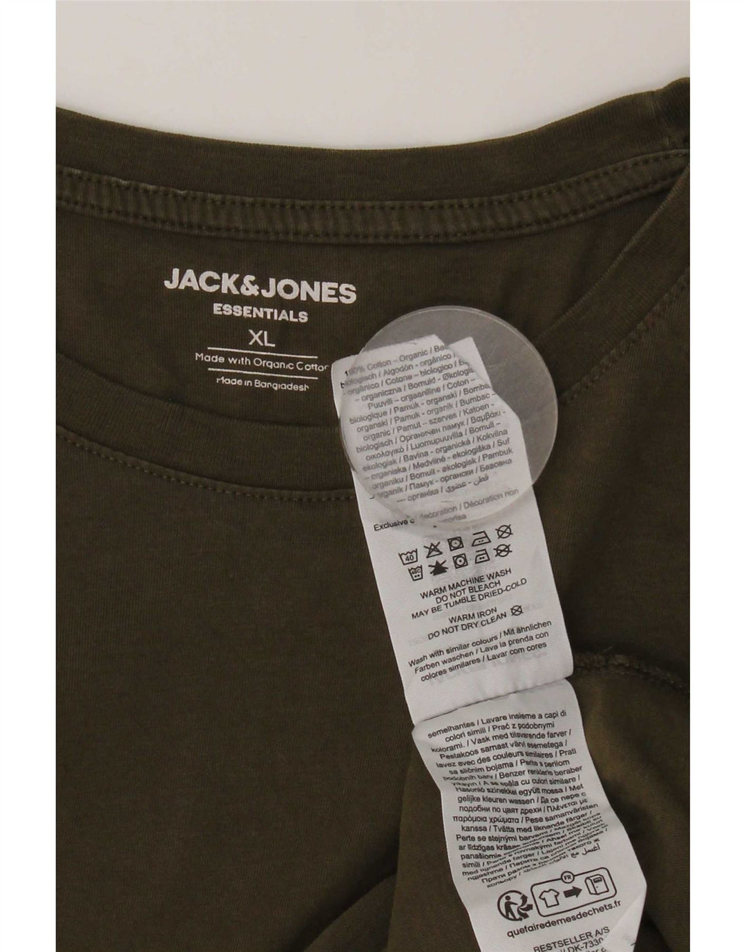 Jack & Jones Herren T-Shirt Top XL Khaki Baumwolle
