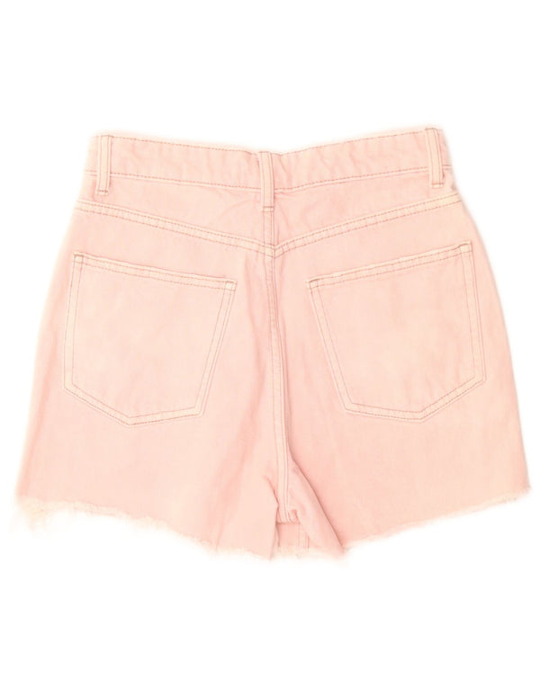 Zara Damen Jeansshorts EU 36 XS W26 Rosa Baumwolle