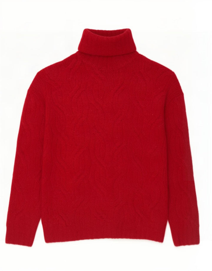 Marks & Spencer Damen-Pullover, übergroß, Rollkragenpullover, Gr. 6, XS, Rot