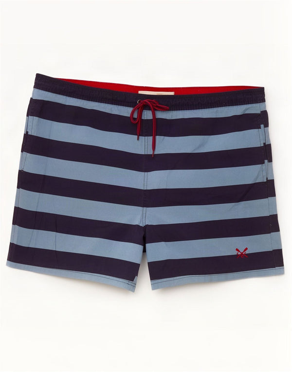 Crew Clothing Herren-Badeshorts, groß, marineblau, gestreift, Polyester