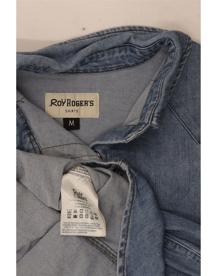 Roy Rogers Damen Jeanshemd UK 12 Mittelblaue Baumwolle