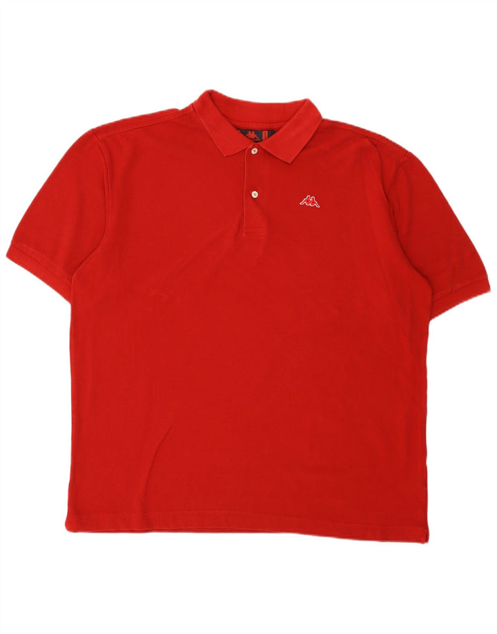 Kappa Herren Poloshirt XL Rot Baumwolle