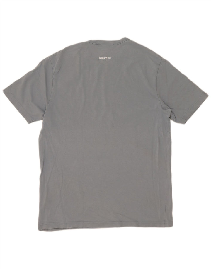 Zara Herren T-Shirt Top Large Blau