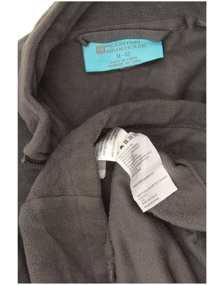 Mountain Warehouse Liner-Fleecejacke für Mädchen, 11–12 Jahre, graues Polyester