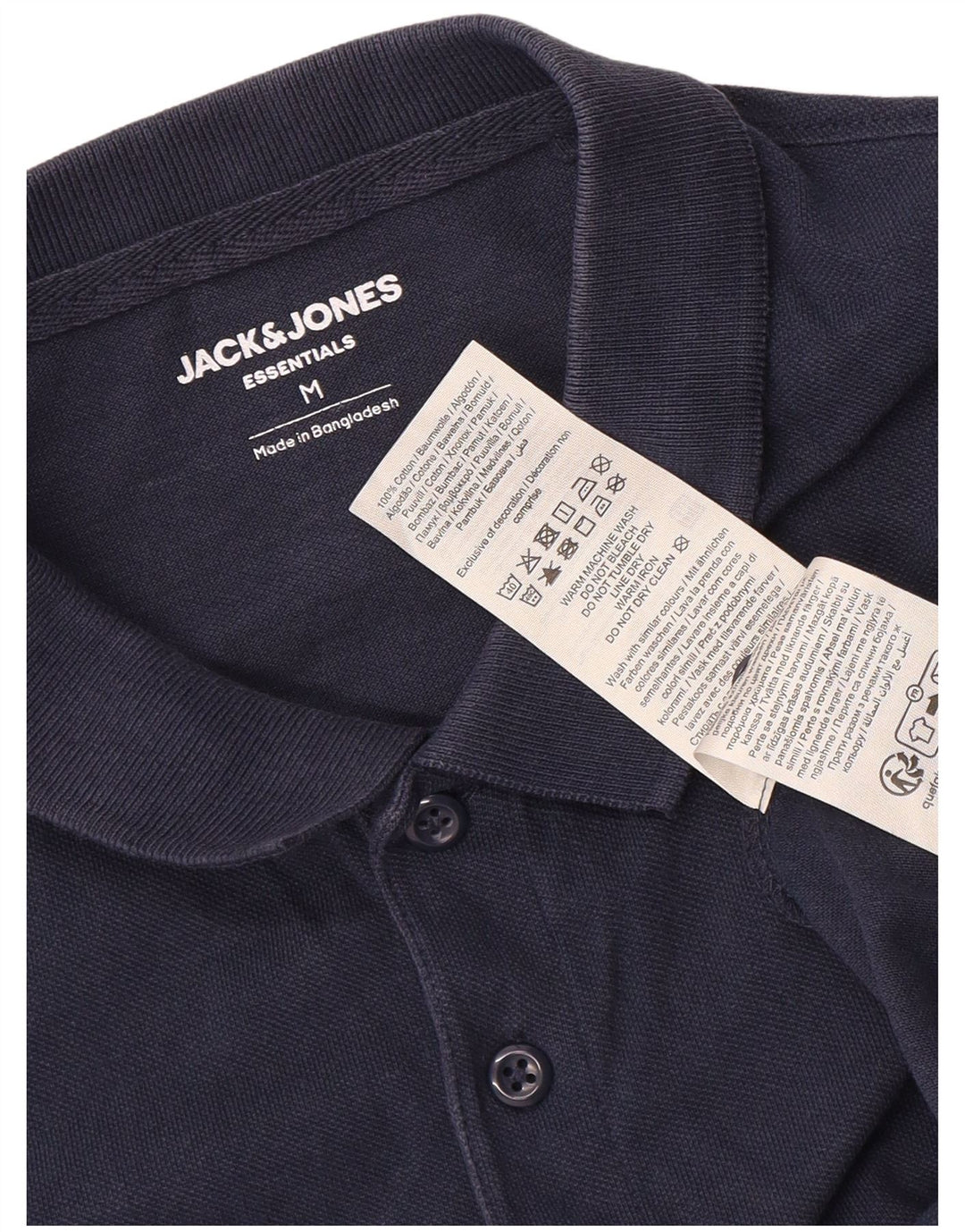 Jack & Jones Herren-Poloshirt, mittelmarineblaue Baumwolle