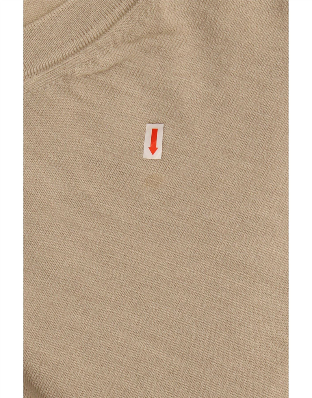 Marz Herren-Pullover mit V-Ausschnitt IT 48 Mittelbeige Wolle