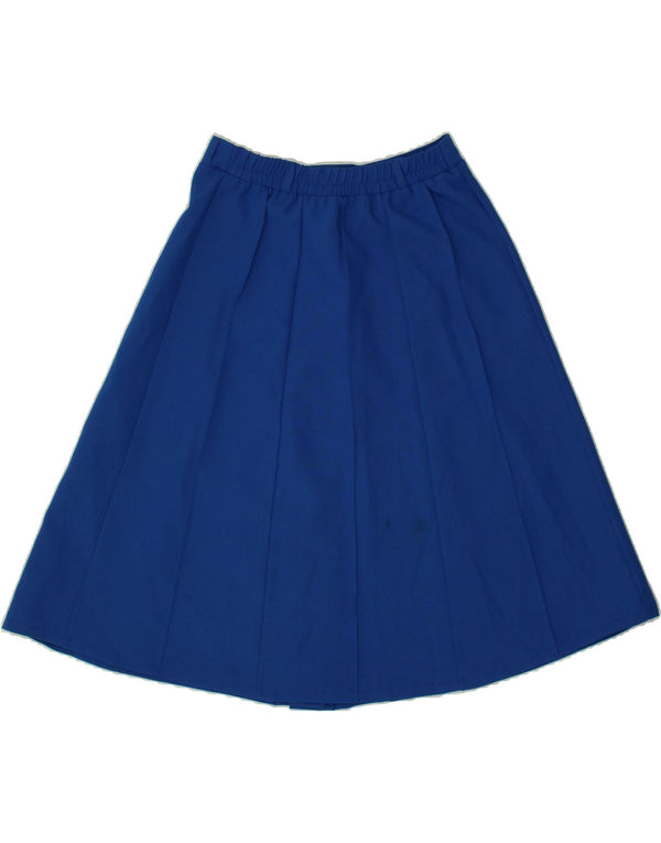 VINTAGE Womens A-Line Skirt UK 14 Medium W28 Blue Polyester