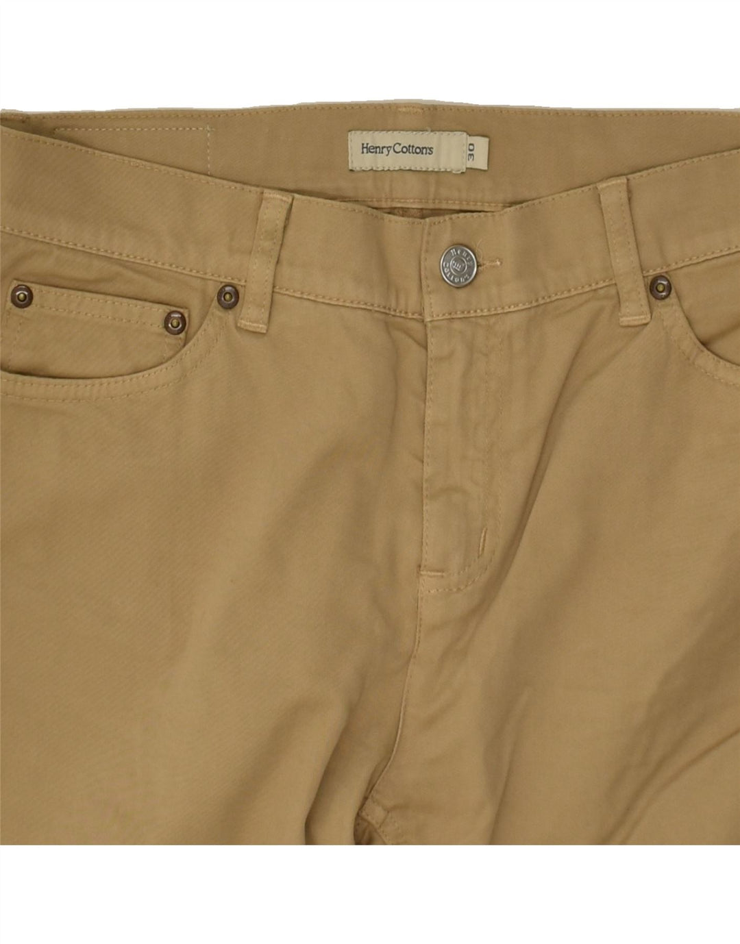 HENRY COTTONS Womens Bootcut Casual Trousers W30 L30  Brown Cotton | Vintage Henry Cottons | Thrift | Second-Hand Henry Cottons | Used Clothing | Messina Hembry 