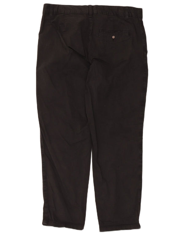 Marks & Spencer Damen Gerade Chinohose UK 14 Large W34 L27 Schwarz