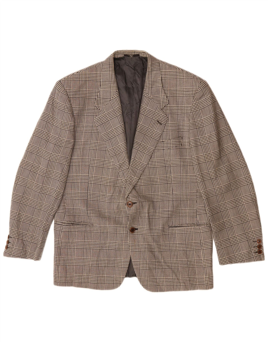 Valentino Herren-Blazer mit 2 Knöpfen, Gr. 40, groß, grau kariert