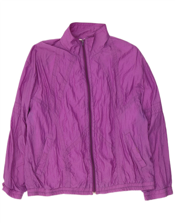 Vintage Herren-Trainingsanzug-Top-Jacke, groß, lila, Polyamid
