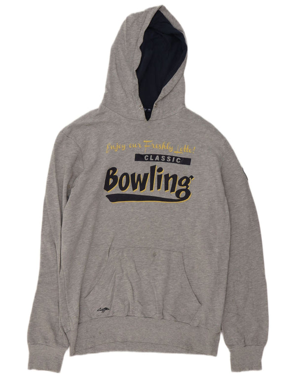 Lotto Herren-Kapuzenpullover mit Grafik, 2XL, graue Baumwolle
