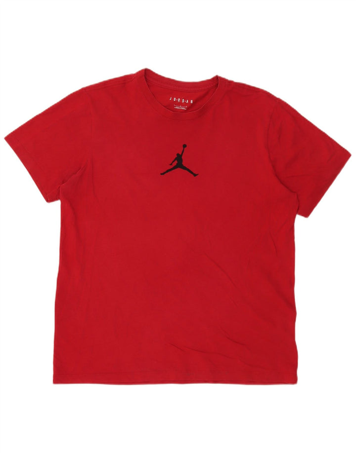 Jordan Herren T-Shirt Top Große rote Baumwolle