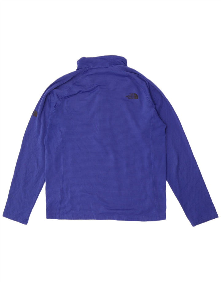 The North Face Herren-Trainingsanzug-Oberteil mit Reißverschluss am Hals, großes, blaues Nadelstreifenmuster