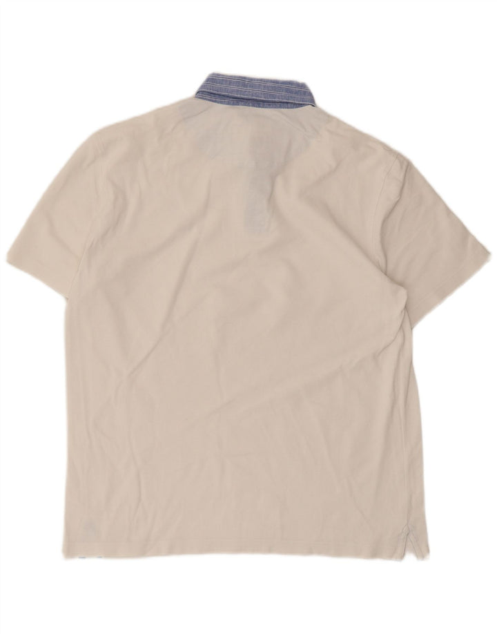 Harmont & Blaine Herren-Poloshirt mit normaler Passform, Größe L, Weiß
