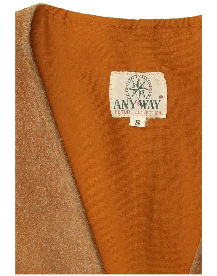 Any Way Herren-Wildlederweste, kleines braunes Leder