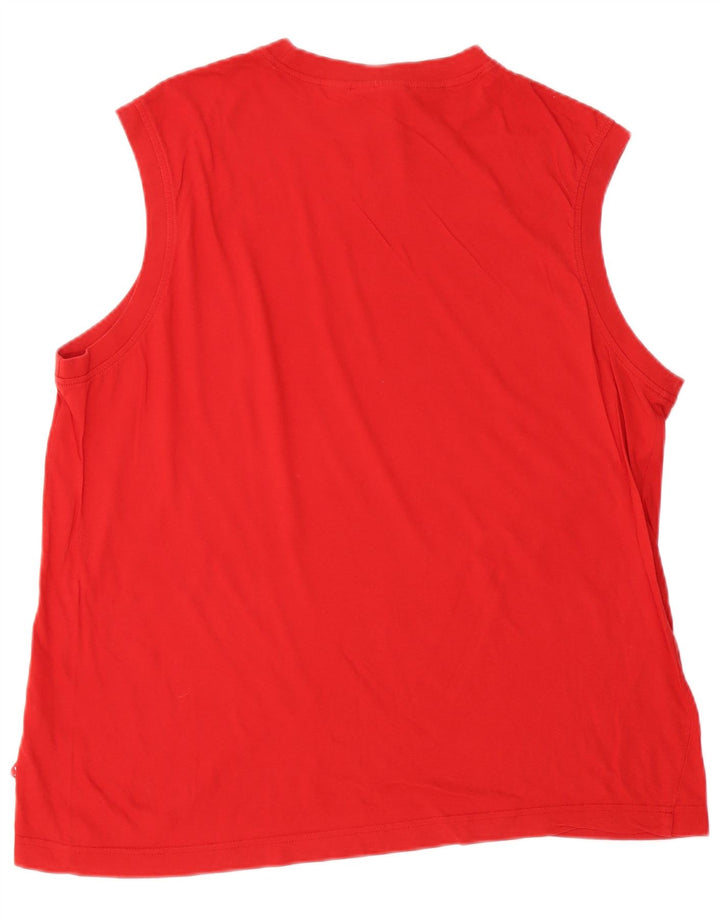 Puma Herren Graphic Vest Top 2XL Rote Baumwolle