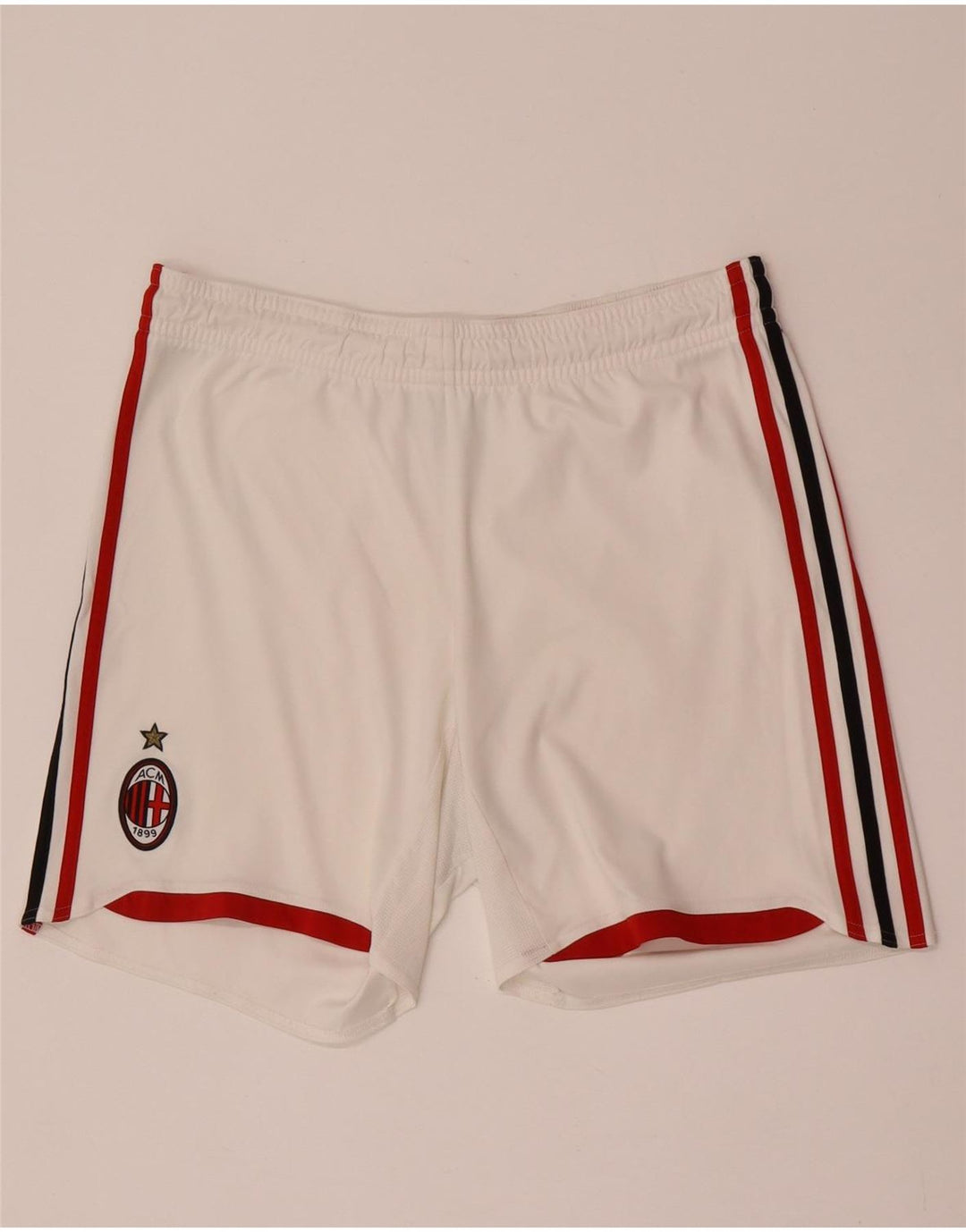 Adidas Herren AC Mailand Sportshorts, groß, weißes Farbblock-Polyester