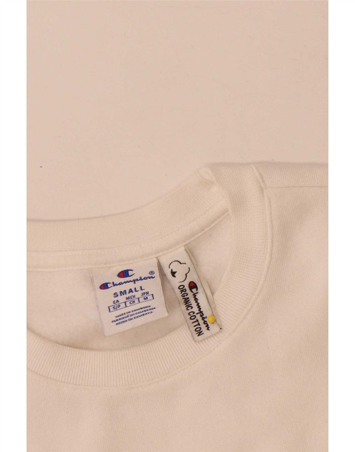 Champion Herren-Sweatshirt, Pullover, Größe S, weiße Baumwolle