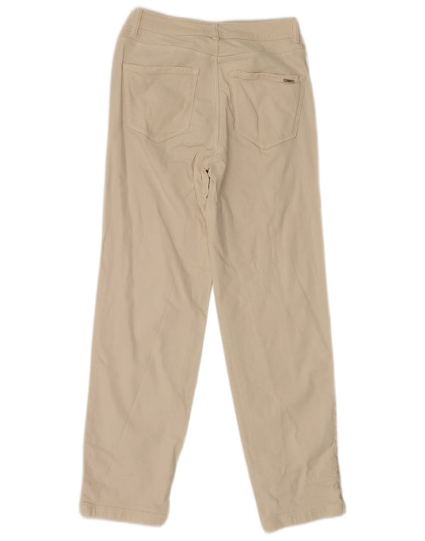 Massimo Dutti Damen Straight Jeans EU 36 XS W26 L27 Off White Baumwolle