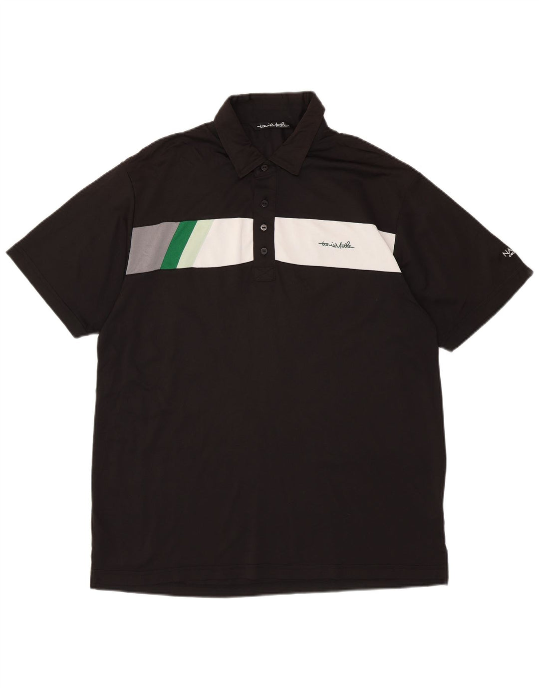 TRAVIS MATHEW Herren-Poloshirt mit Grafik, XL, Schwarz, Farbblock-Polyester