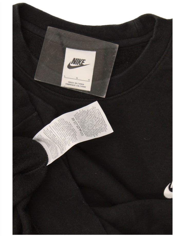 Nike Herren-Sweatshirt-Pullover, groß, schwarze Baumwolle