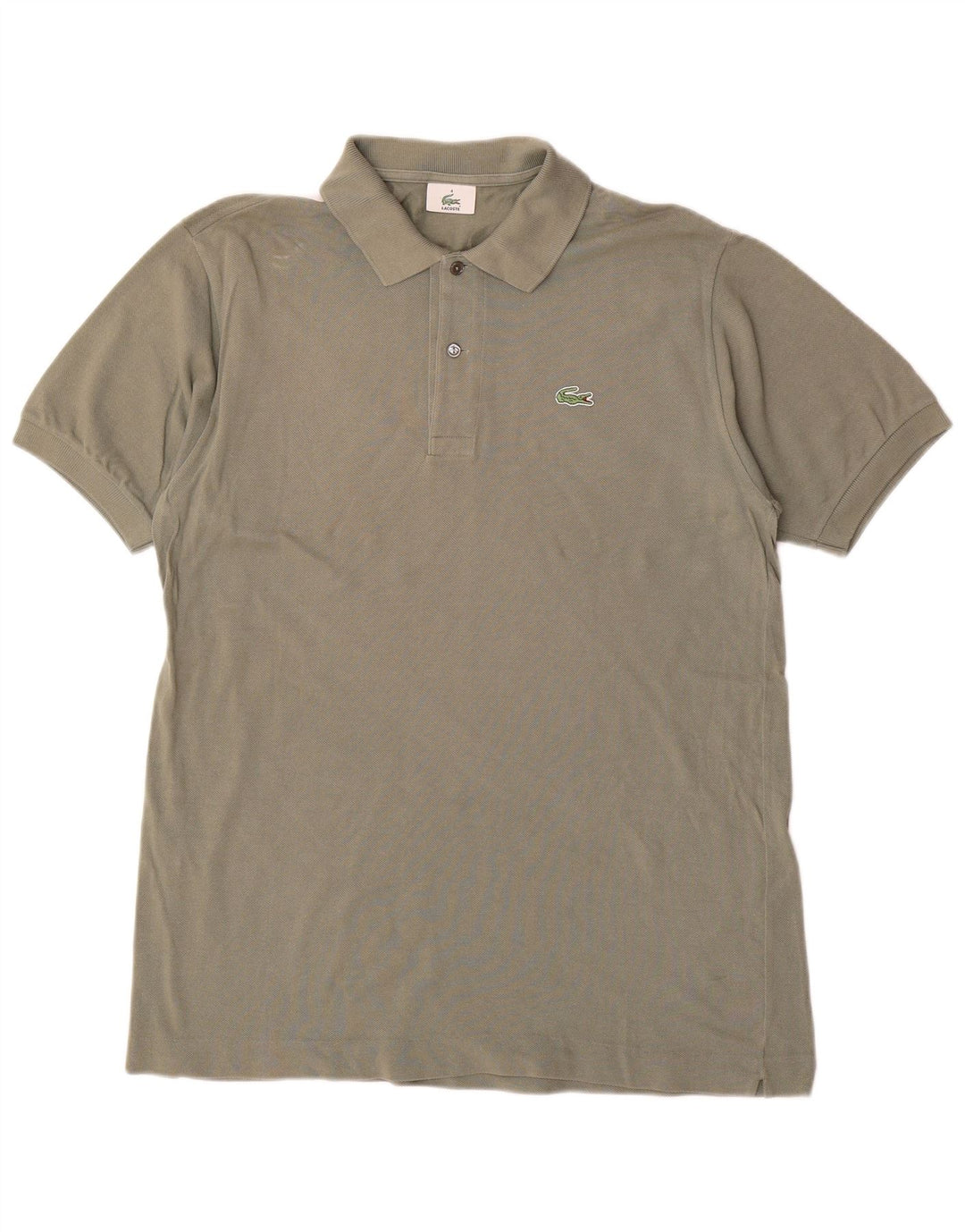 LACOSTE Herren-Poloshirt, Größe 4, mittlere Khaki-Baumwolle