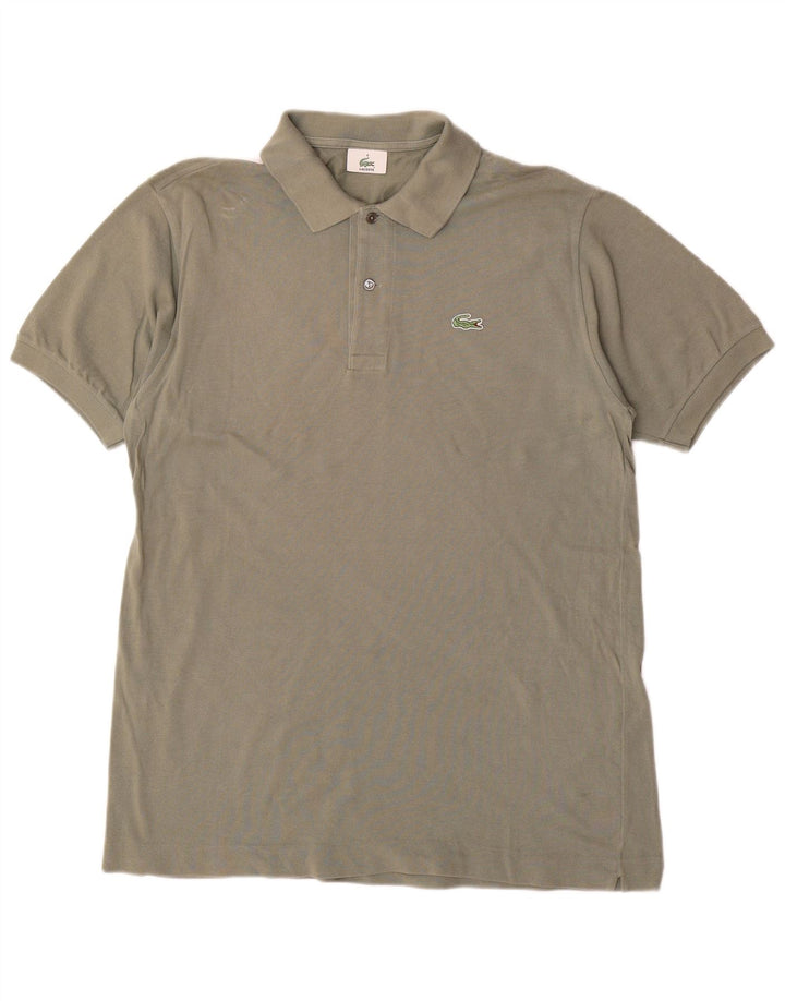 LACOSTE Herren-Poloshirt, Größe 4, mittlere Khaki-Baumwolle