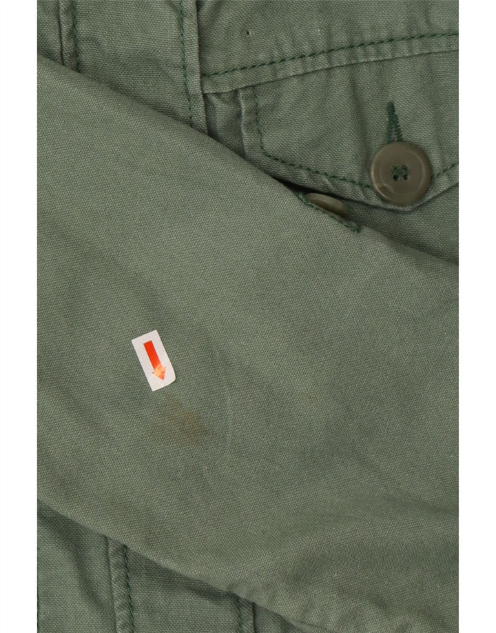 MONSOON Damen Utility-Jacke UK 16 Large Grün Ramie