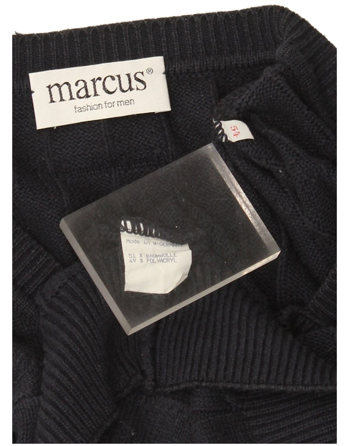 Marcus Herren-Pullover mit V-Ausschnitt IT 54 XL Marineblau gestreift Polyacryl
