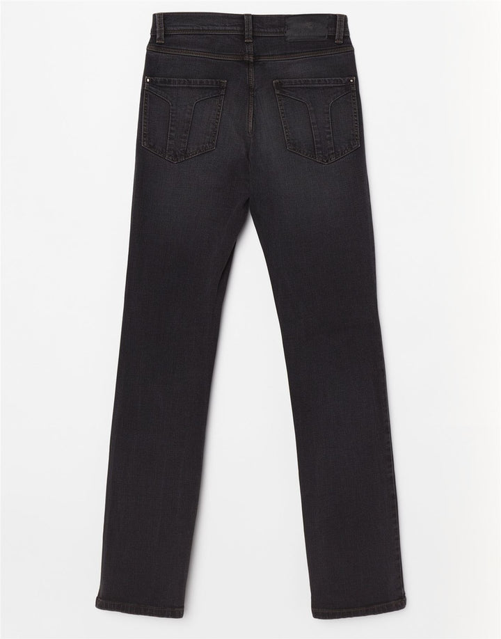Trussardi Herren Straight Jeans W29 L32 Graue Baumwolle