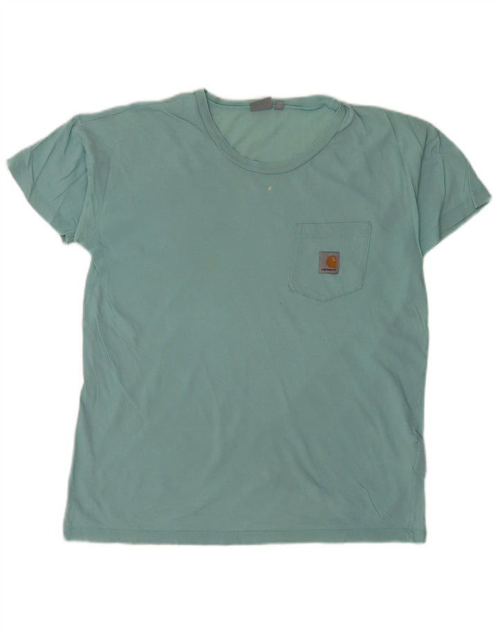 Carhartt Herren T-Shirt Top Small Türkis Baumwolle
