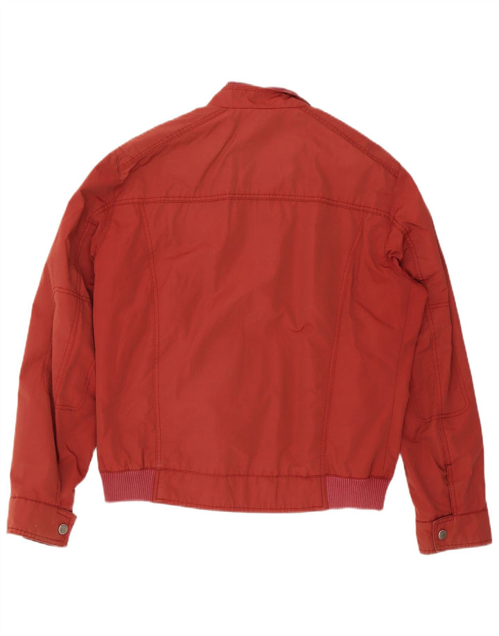 Massimo Dutti Herren Bomberjacke UK 40 Großes rotes Nylon