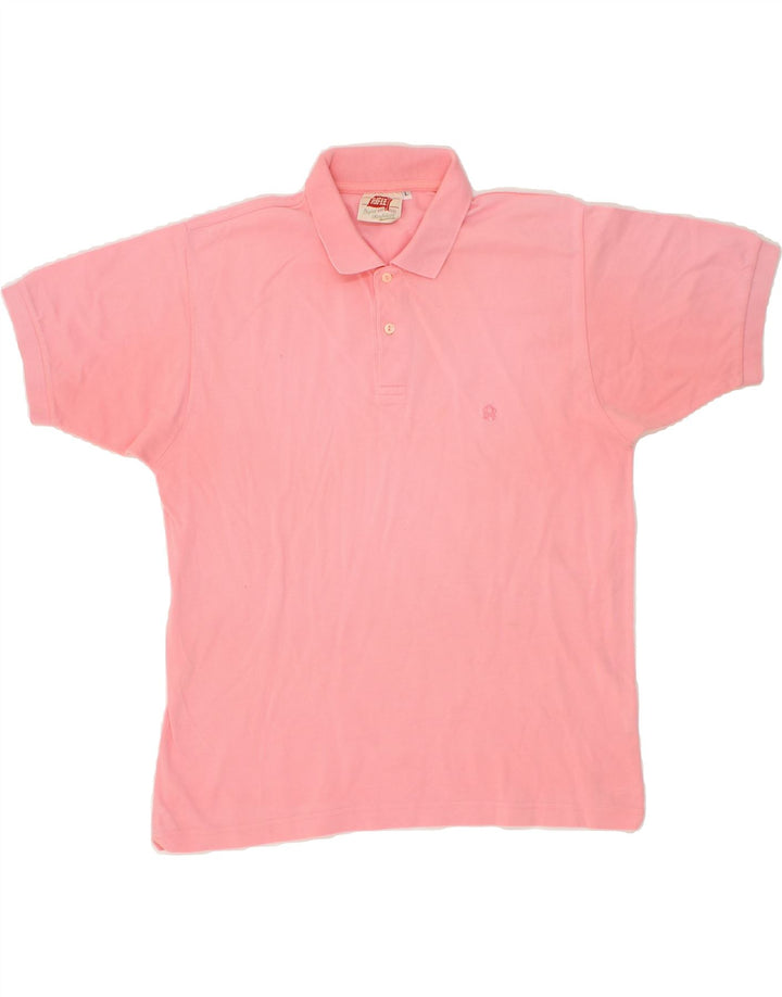 RIFLE Mens Polo Shirt Large Pink Cotton Vintage Rifle and Second-Hand Rifle from Messina Hembry 