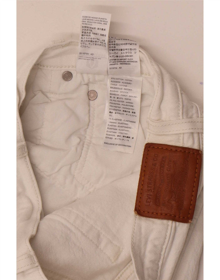 Levi's Damen Ribcage Straight Jeans W30 L29 Weiße Baumwolle