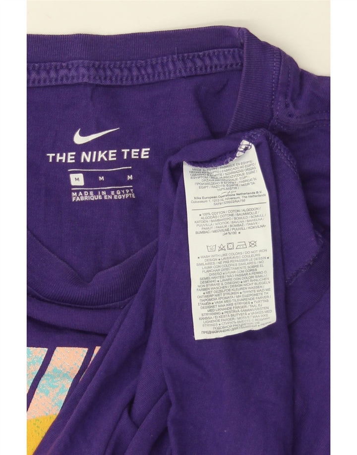 NIKE Herren-T-Shirt mit Grafik, mittelviolette Baumwolle