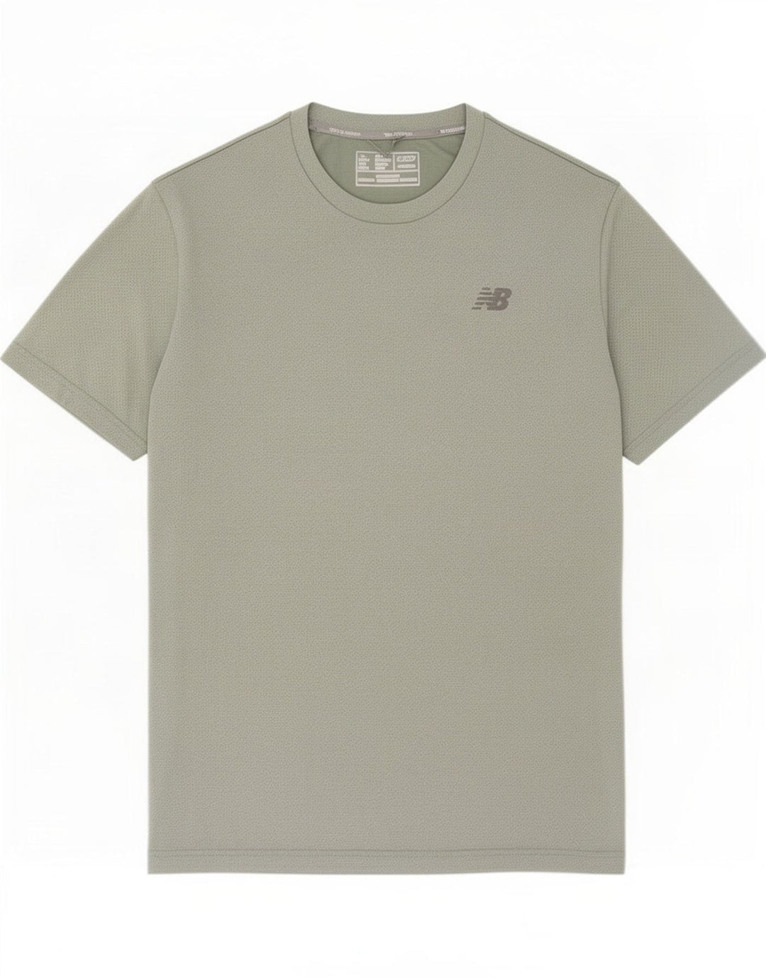 New Balance Herren T-Shirt Top Mittelgrünes Polyester