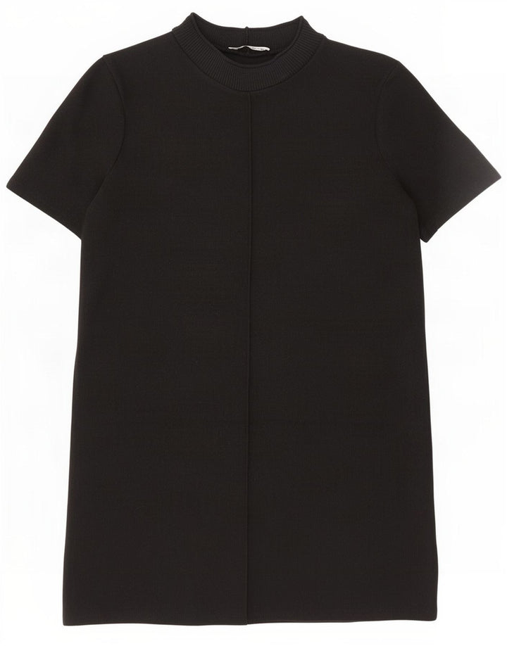 Zara Damen Pulloverkleid UK 10 Small Schwarz Polyester