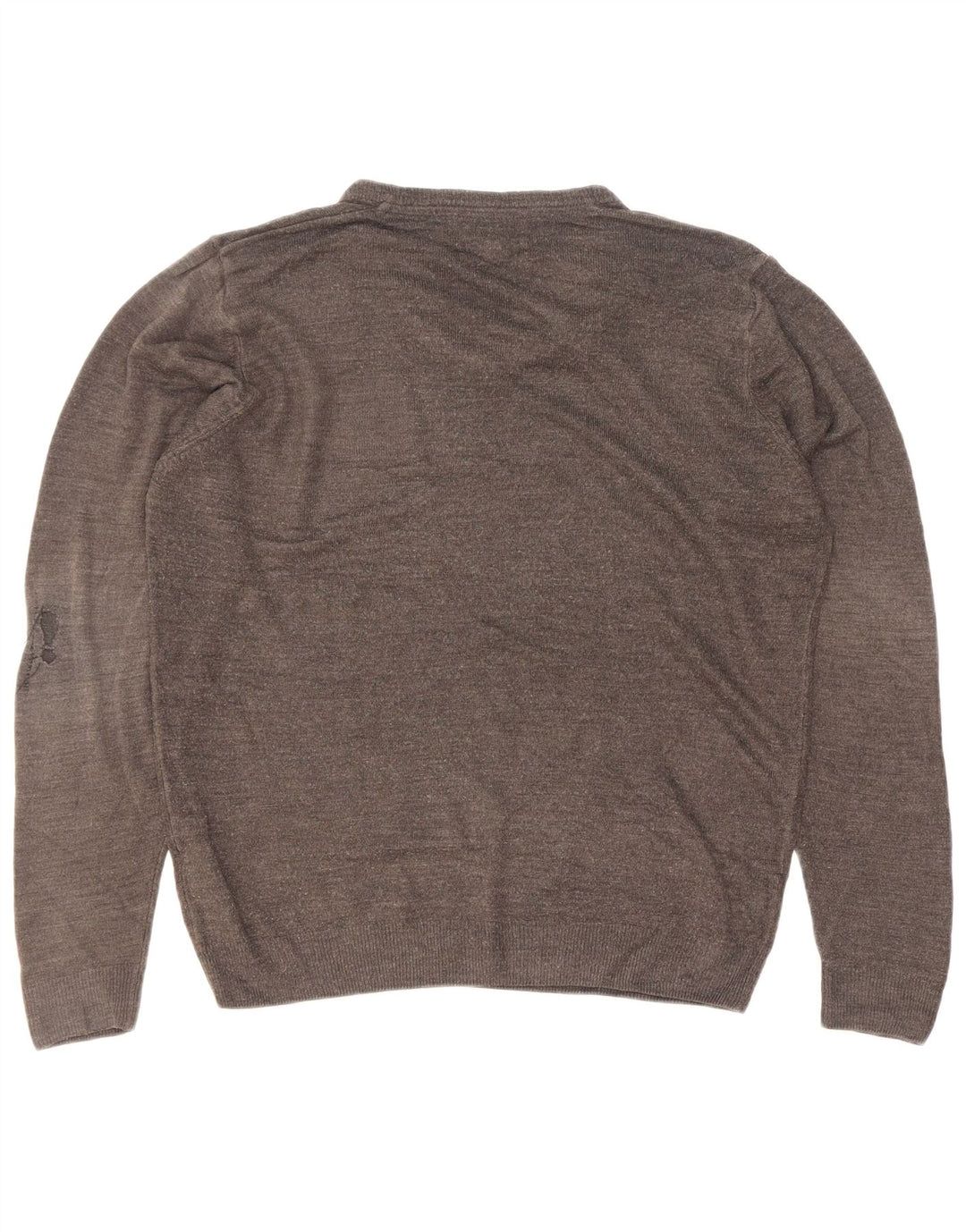 Marks & Spencer Herren-Pullover mit V-Ausschnitt, mittelgraues Acryl