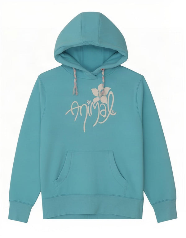 Animal Graphic Damen-Kapuzenpullover in Übergröße, Gr. 10, Größe S, Blau, Baumwolle