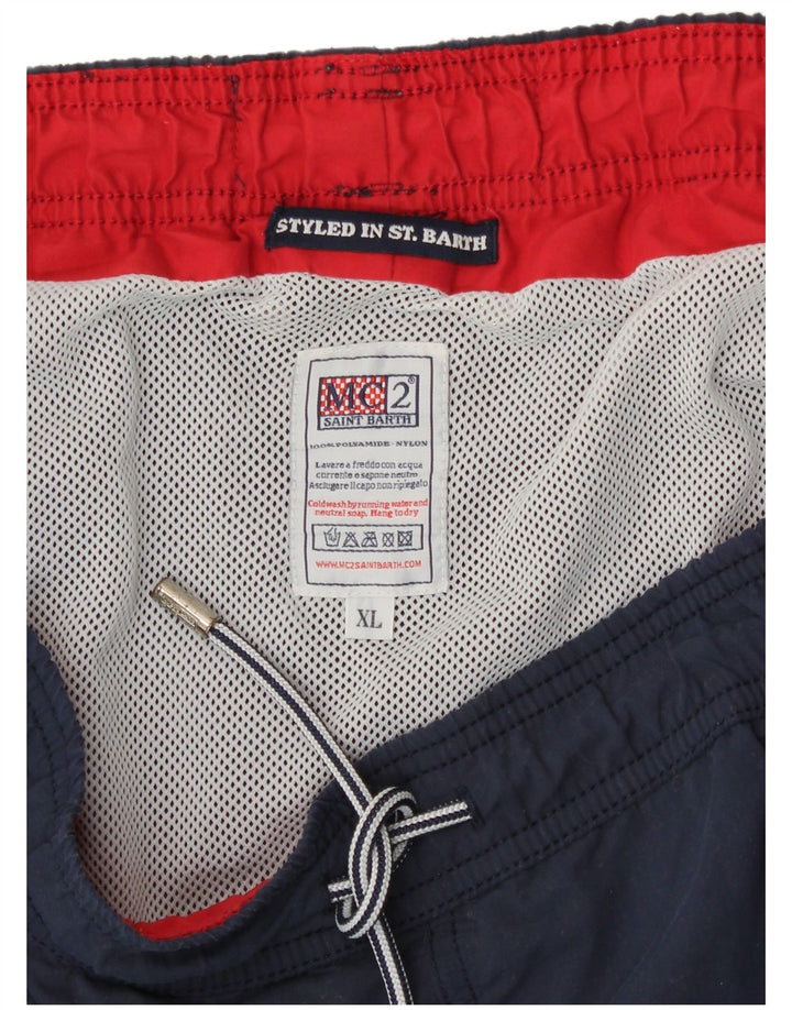 SAINT BARTH Mens Swimming Shorts XL  Navy Blue Polyamide
